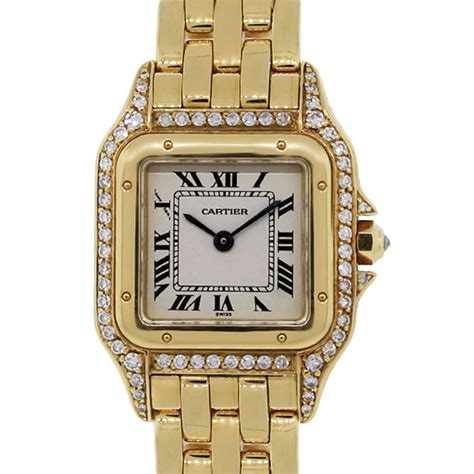 cartier women gold watch|cartier gold watch with diamonds.